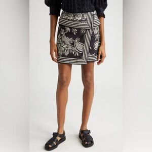 FARM RIO Paisley Bloom Asymmetric Skirt Size 30